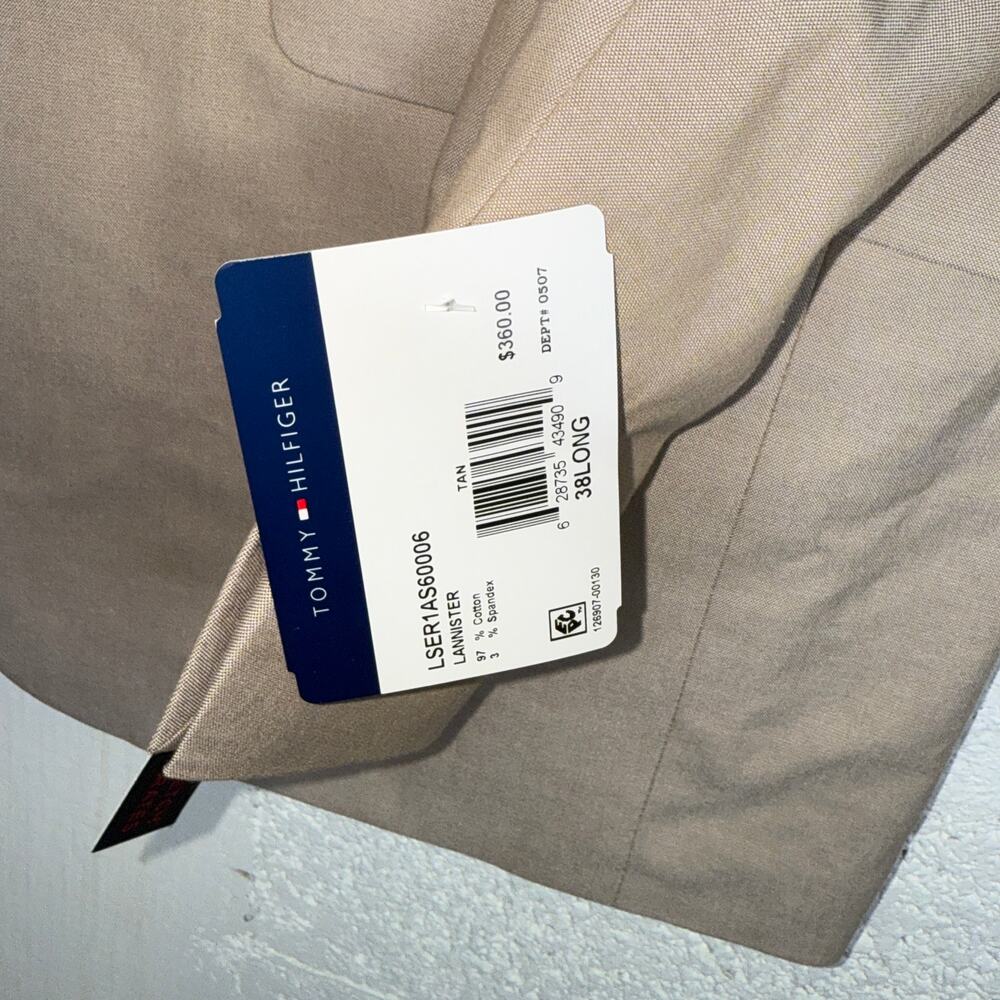 Tommy Hilfiger Men's Modern-Fit Th Flex Stretch Chambray Jacket Tan 38L $360 - Picture 6 of 10